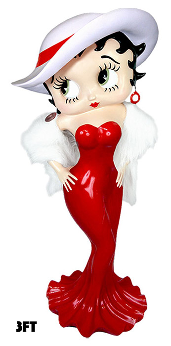 Betty Boop Madame Red Glitter Dress Display Figure